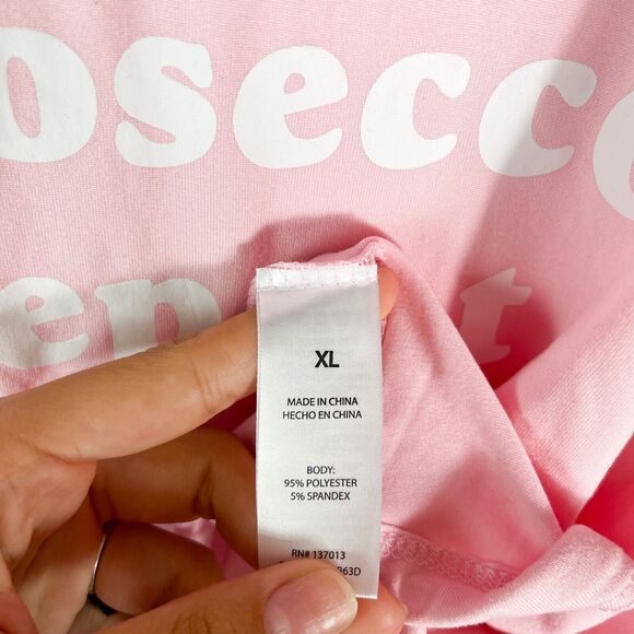 Wildfox NWT Women's Pink Wake Up Prosecco Pajama Top Size XL - Picture 4 of 6
